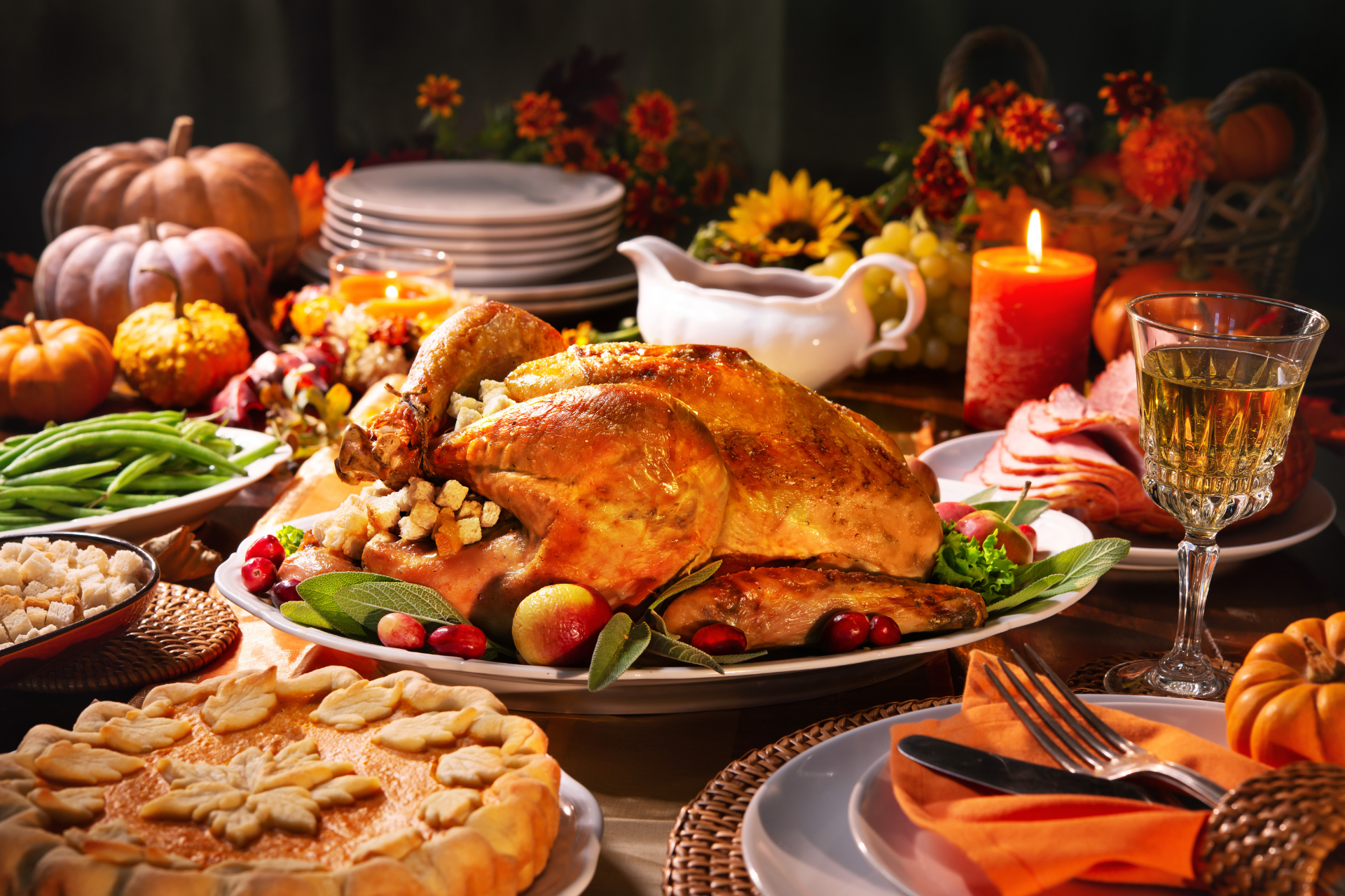 Thanksgiving i USA vs Canada har noen forskjeller, men felles er kalkunen som hovedrett her avbildet