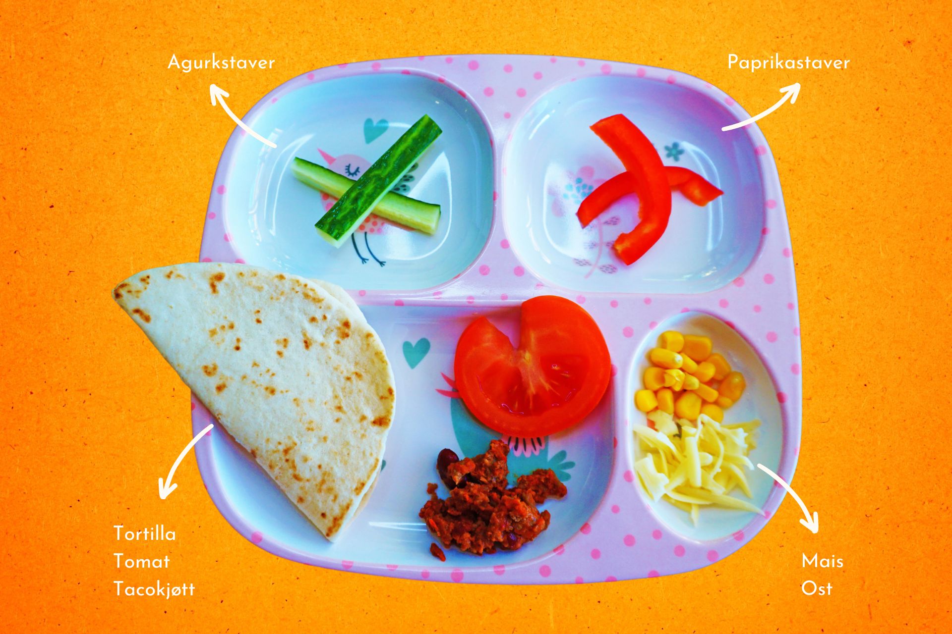Barnevennlig tacoform