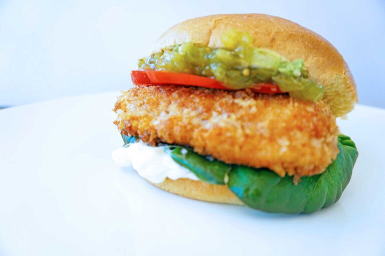 Crispy fiskeburger