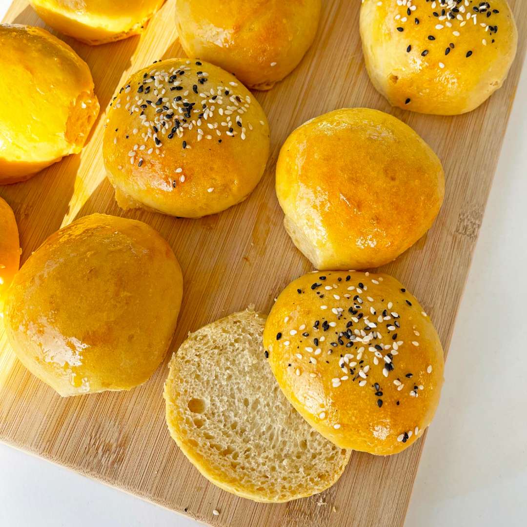 Brioche burgerbrød (skjulte hvite bønner)