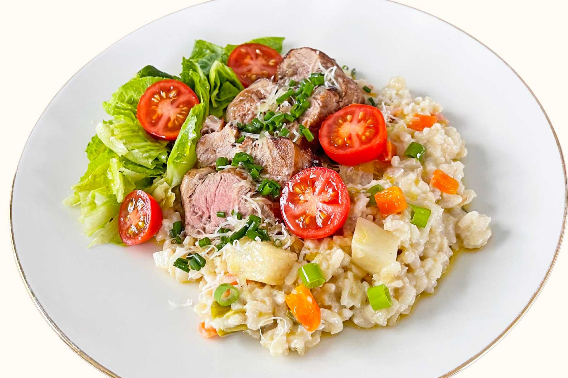 Svin med bondens risotto