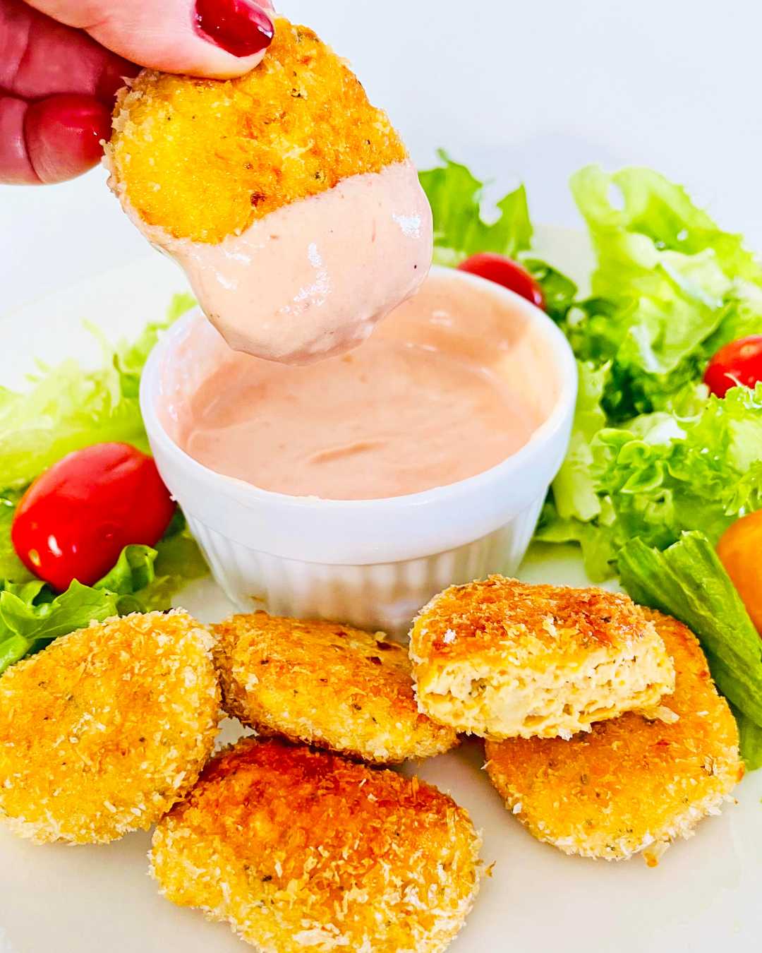 Hjemmelaget chicken nuggets kyllingnuggets med grønnsaker fryserprepp smudfood matprepp middag barnevennlig ferdigmat