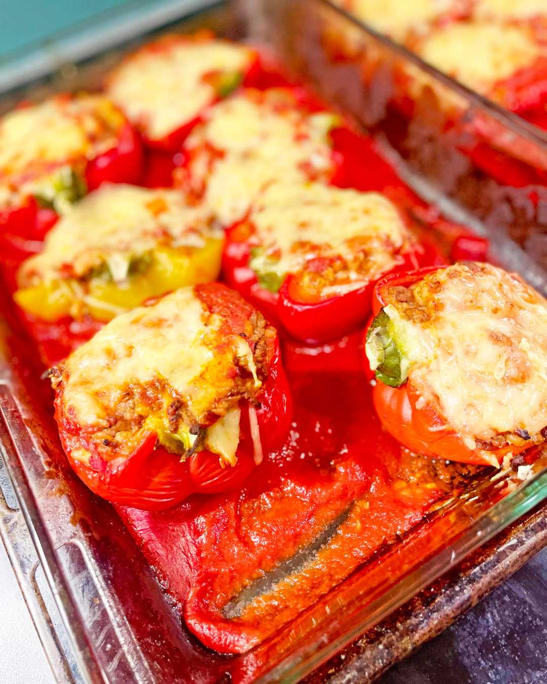 Hjemmelaget italiensk fylt paprika fryserprepp barnevennlig smudfood matprepp ferdigmat