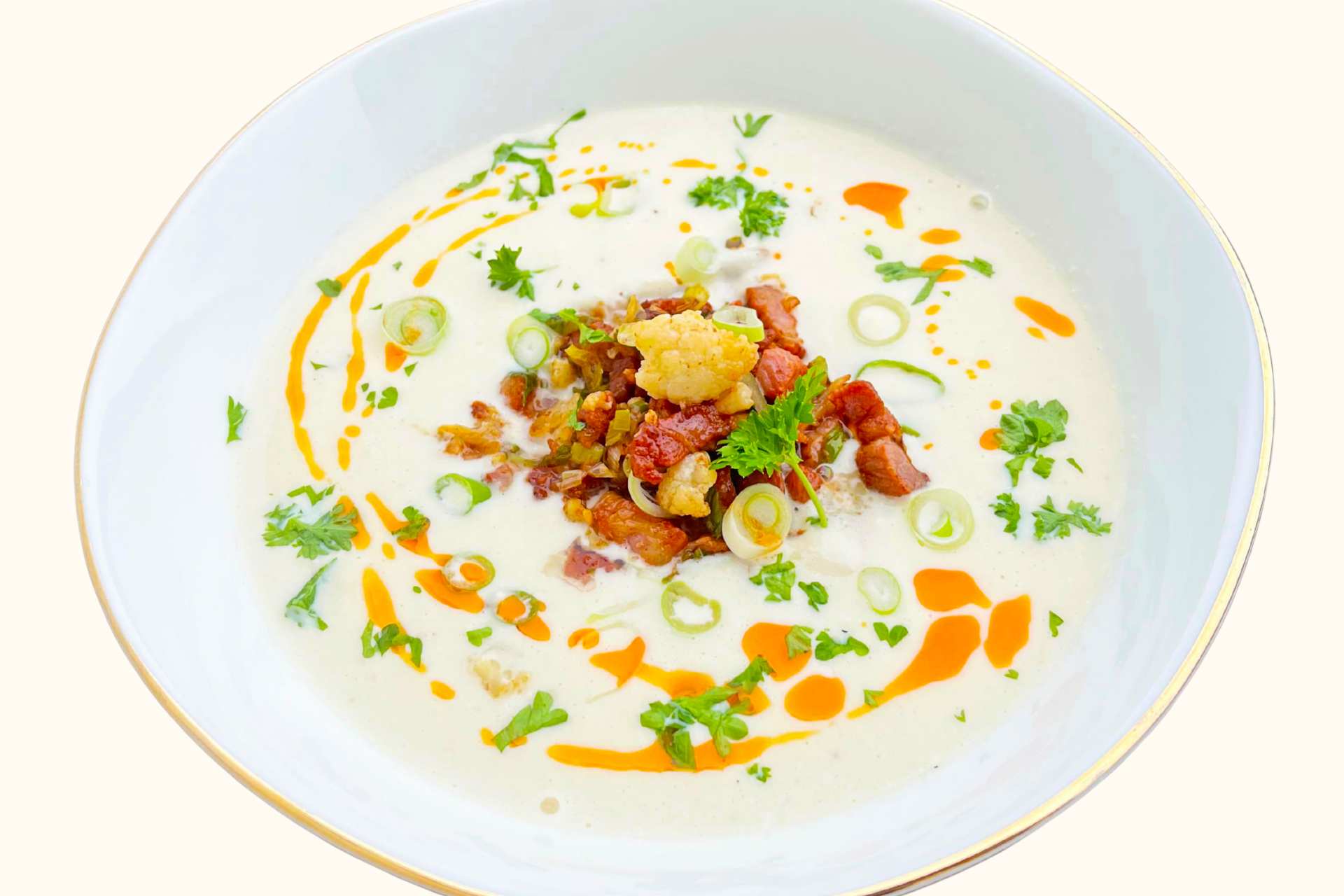 Barnas blomkålsuppe med bacon