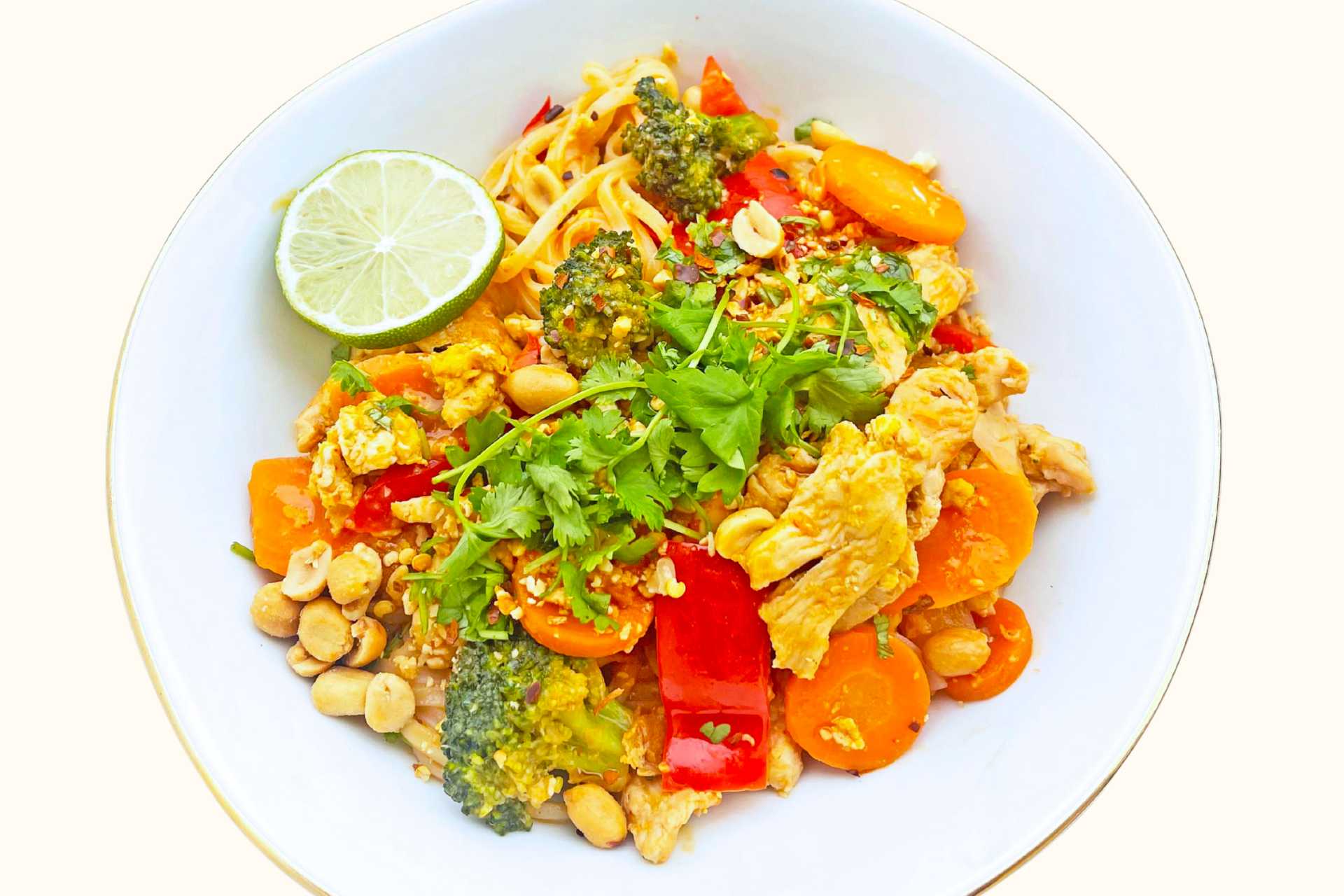 Kylling pad thai