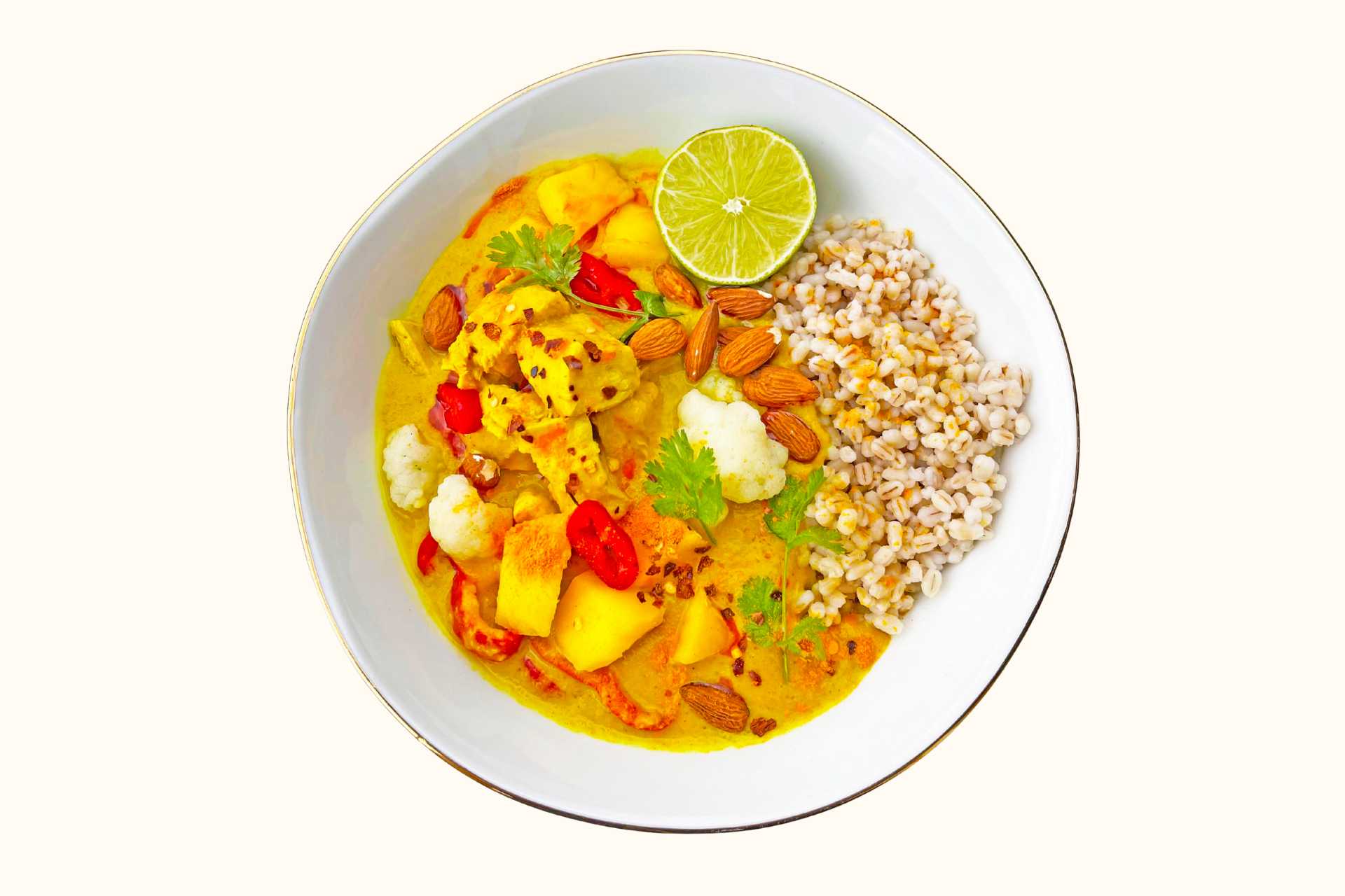 Mangocurry med kylling og blomkål