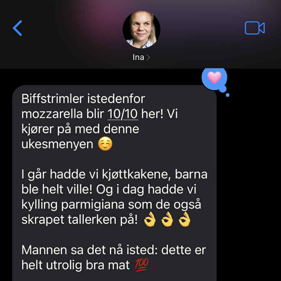 Ina er fornøyd kunde av Smud Middasghjelp. Med hjemmekokk sparer hun tid og mental belastning