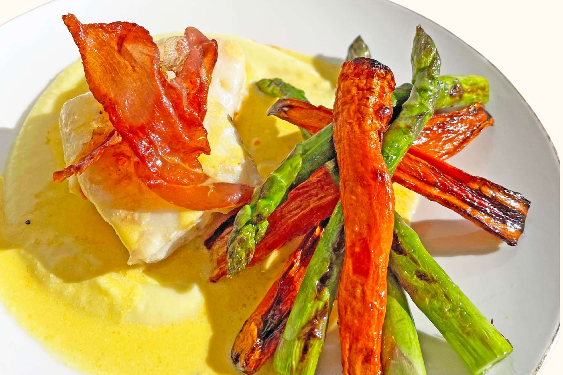 Skrei med appelsinsaus og potetmos